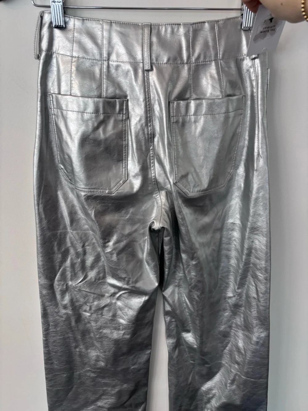 * CS Maeve the Colette Cropped Wide-Leg Faux Leather Pants | Sz 26 (M175K6) - Picture 9 of 9
